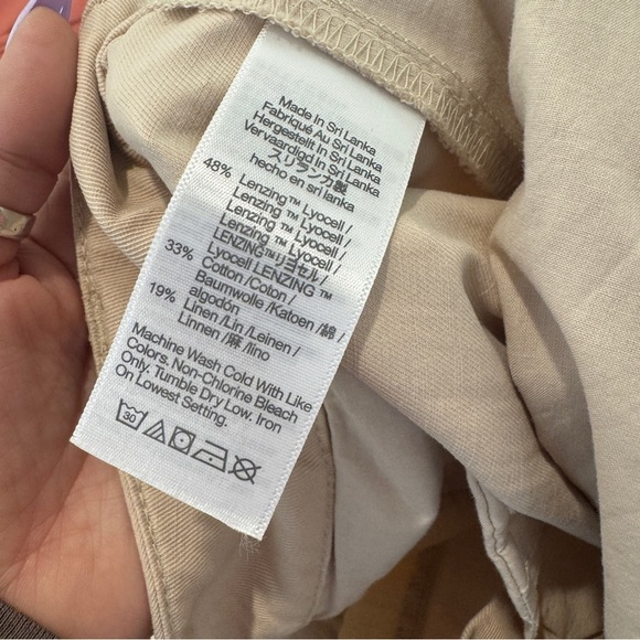 NWT Madewell Plus Harlow Wide-Leg Pant in Beige Size 14 Petite - Picture 9 of 9